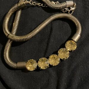 Jewelmint Gold Necklace with Yellow Gems